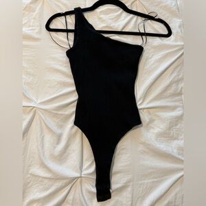 Black One Shoulder One Piece